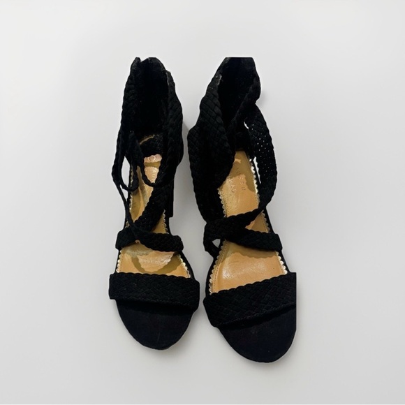 Lauren Conrad Braided Strappy Heels Size 7 - Picture 2 of 7